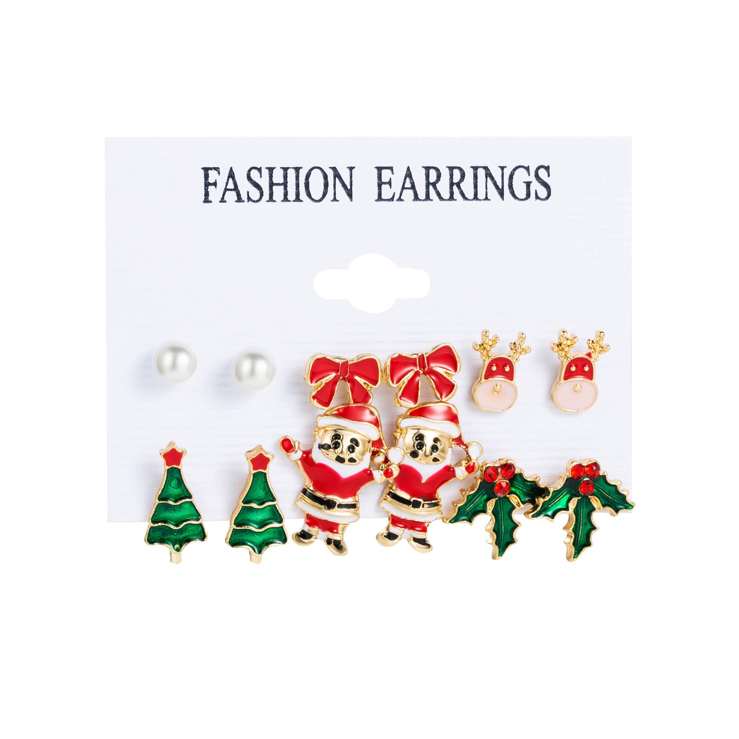 Wholesale 1set Christmas Oil Drop Earrings